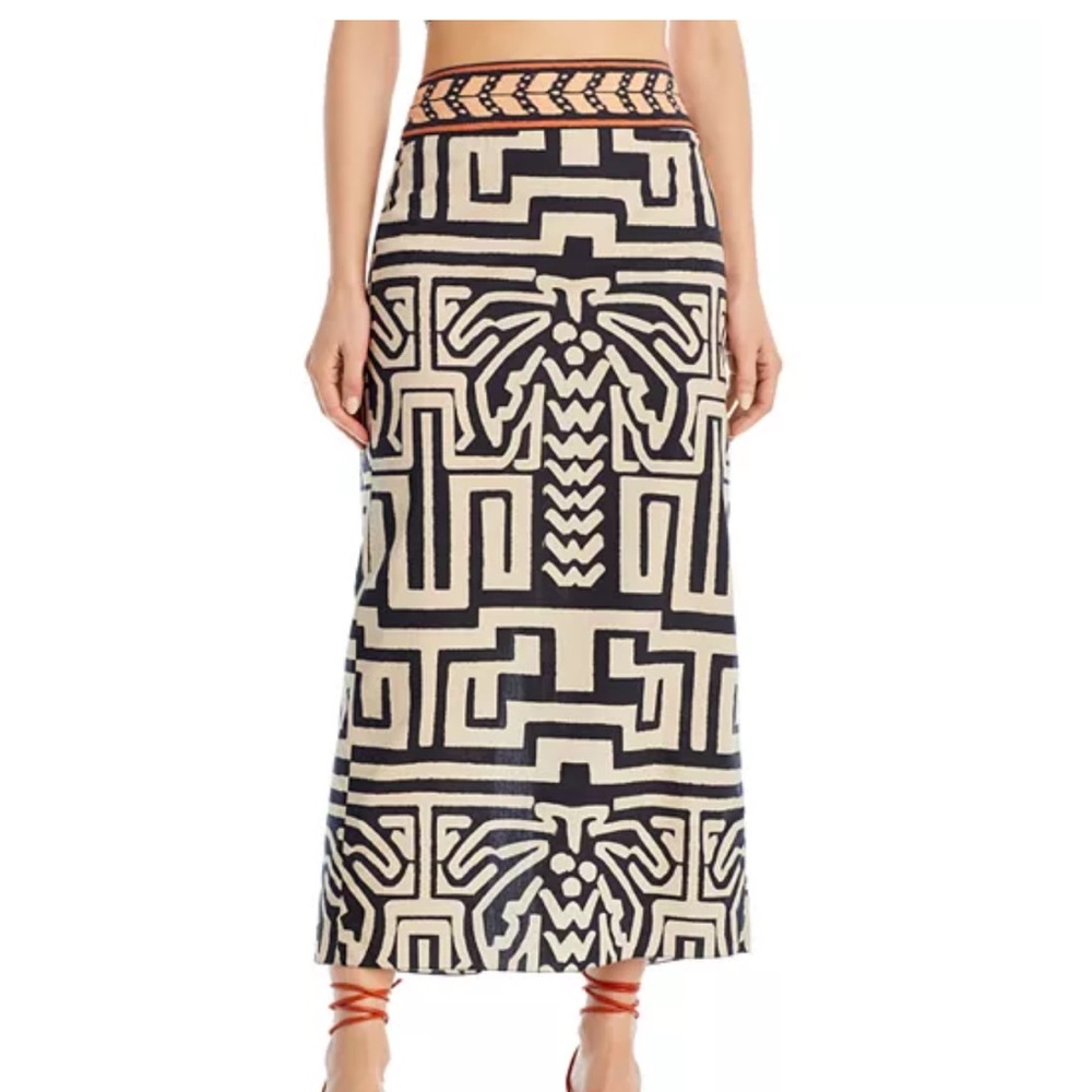 Johanna Ortiz Mozambique Cotton ankle skirt